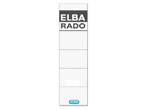 Rug-insteekkaart Elba Rado breed 44x159mm wit 10 stuks