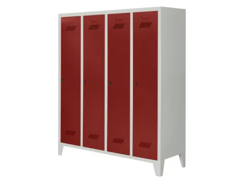 lockerkast v. kinderen,HxBxD 1600x1230x500mm,RAL7035,front RAL3000