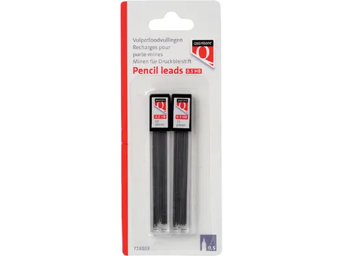 Potloodstift Quantore 0.5mm HB 2 kokers x 12 potloodstiften