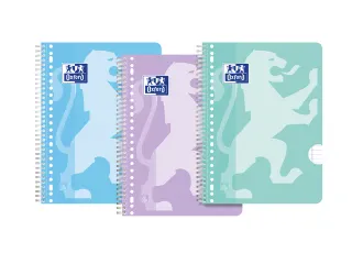 Collegeblok Oxford School A4+ lijn 23-gaats 160 pagina's 80gr pastel a - 1