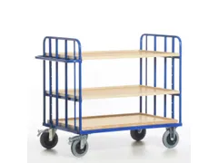 etagewagen,draagverm. 500kg,laadvl. LxB 975x675mm,houtetage,RAL5010