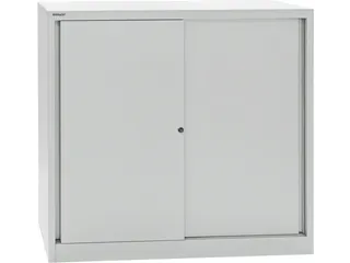 Schuifdeurkast Hxbxd 1181x1200x430mm 3oh 2legborden Staalplaat Ral7035 - 3
