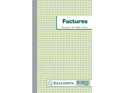 Exacompta Facturen, Ft 21 X 13,5 Cm, Dupli, Franstalig