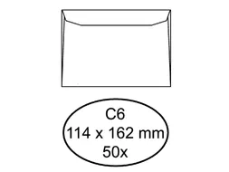 Envelop Quantore Bank C6 114x162mm 80gr wit Gegomd