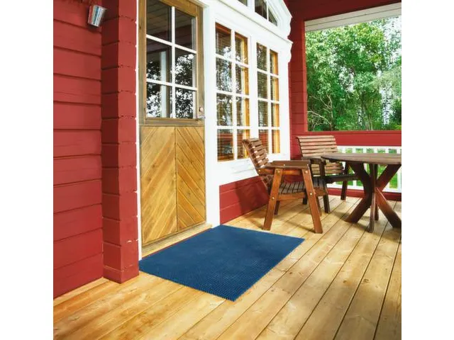 Schoonloopmat Grof Vuil Ldpe 57x86 Lichtgrijs