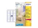 Etiquettes laser Avery 63,5x38,1mm transparent 25 feuilles