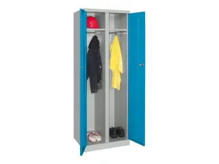kleding-/wasgoedkast,HxBxD 1800x600x500mm,RAL7035,front RAL5012 - 2