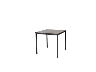 Domino Basic Tafel Vaste Hoogte 800x800mm Logan Eiken Zwart 4-Poots - 1