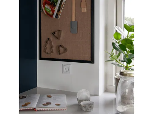 Prikbord Naga 60 x 40 cm Jute met Zwarte omlijsting
