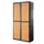 Roldeurkast HxBxD 2040x1100x415mm 4 Oh Romp Antraciet Front Beuken