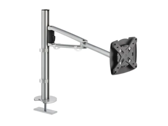 monitorarm,zuil/2-dlg. arm,m. tafelbevestiging,H 400mm,alu/kunststof