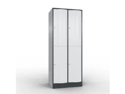 lockerkast cil.slot 1950x770x640mm 2x2 vakken RAL7021 front RAL7035