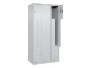 Z-garderobekast,HxBxD 1850x900x500mm,vak B 150/300mm,cil.-slot - 2