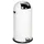 Push & Kick Afvalbak Staalplaat 52 Liter 880x415mm Met Pedaal Wit
