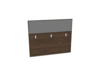 baliepaneel bureau aanbouw achter NV bruin hickory BN8078-grijs 1400mm - 1