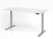 Bureau assis-debout électrique 640-1290x1800x800mm blanc/argenté