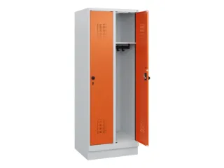 schoollocker,HxBxD 1630x600x500mm,2vak,vak B 300mm,draaigrendel,sokkel - 1