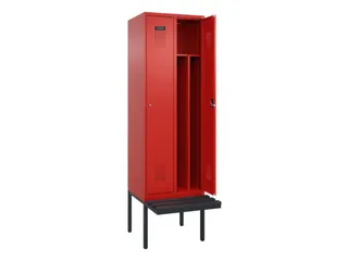 locker met bank,voor scheiding van kleding,HxBxD 2120x600x815mm,2vak - 1