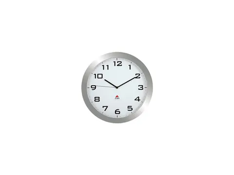 De Alba Horissimo M is een grote analoge wandklok 38 cm. zilvergrijs m