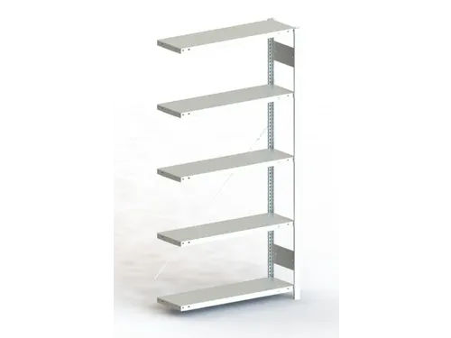 Inhaakstelling Aanbouwveld Ral7035 2000x1006x336mm 5legborden 100kg