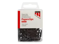 Paperclip Quantore 28mm 100 stuks zwart