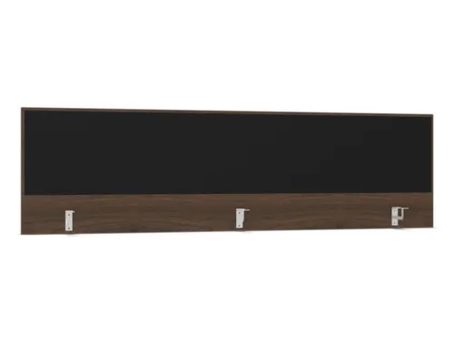 opzetpaneel bureau aanbouw achter NV bruin hickory BN8033-zwart 2000mm