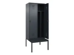 locker met bank,voor scheiding van kleding,HxBxD 2120x800x815mm,2vak