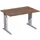 In hoogte verstelbaar bureau,HxBxD 680-820x1200x800mm,blad notenboom