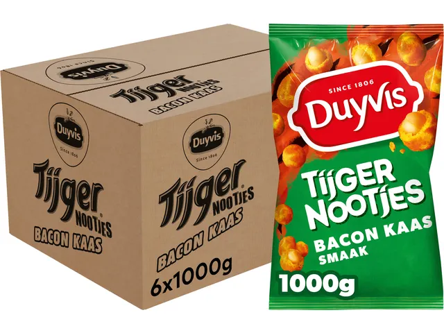 Tijgernootjes Duyvis bacon cheese sachet 1kg