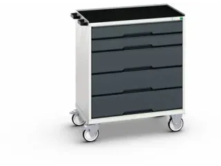 gereedschapswagen,HxBxD 965x800x550mm,4-voet/4wielen - 1