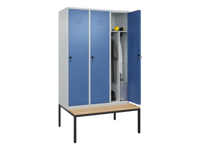 locker voor scheiding van kleding,HxBxD 2120x1200x815mm,3vak