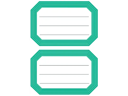 Boek Etiket Herma 5716 82x55mm Groene rand gelinieerd 12 stuks