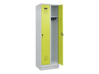 locker,HxBxD 1950x600x500mm,2vak,vak B 300mm,draaigrendel,sokkel - 2