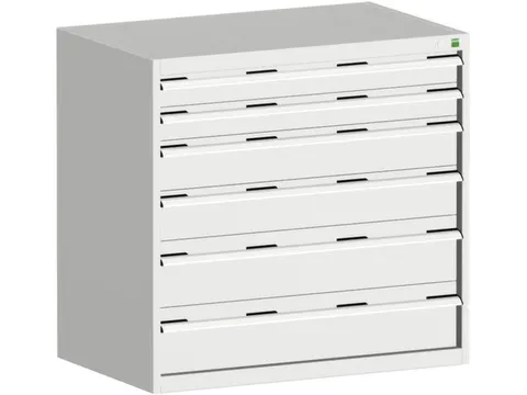 ladekast HxBxD 1000x1050x650mm 6laden RAL7035 front RAL7035