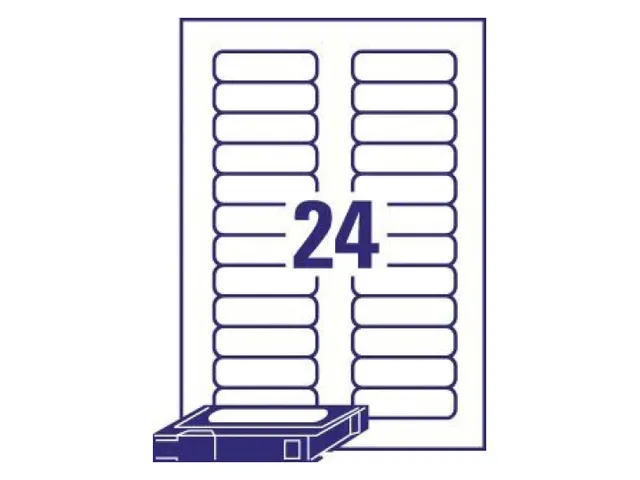 Etiket Avery L7665-25 72x21.2mm voor datatape's 600stuks