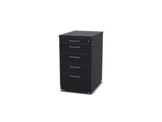 Staand Ladeblok 720x430x600mm 4 Laden 1 Materiaallade Cc-Zwart - 1