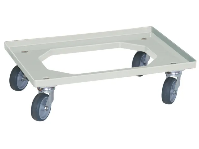 Bakonderwagen 250kg Laadvloer 600x400mm Rubberen Wielen Naturel