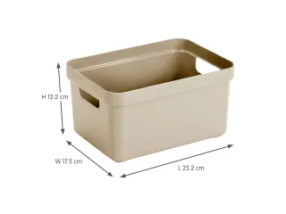 Sigma Home opbergbox 5L beige - 25,2x17,5x12,2cm - 2
