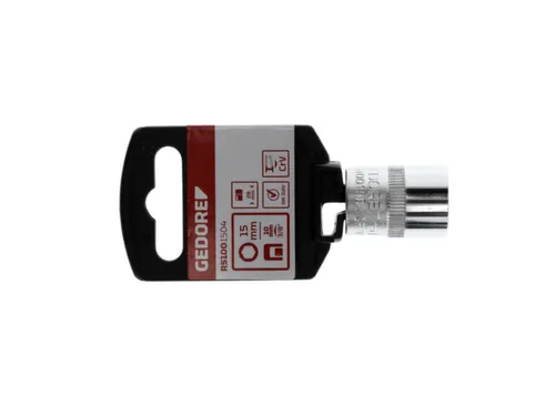 R51001504 Dopsleutel 3/8 inch zeskant 15mm lengte 28mm