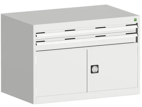 ladekast HxBxD 700x1050x750mm 2laden RAL7035 front RAL7035