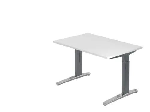 In hoogte verstelbaar bureau,HxBxD 680-850x1200x800mm,blad wit