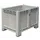 Stapelcontainer Hxbxd 850X1200X800Mm 550 Liter Wanden Gesleufd Grijs