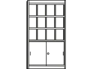folderkast,HxBxD 1910x970x420mm,12xfoldervakken,v. DIN A4 - 3