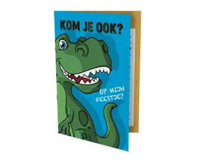 Uitnodiging Dinosaurus 13.5x9cm - 2