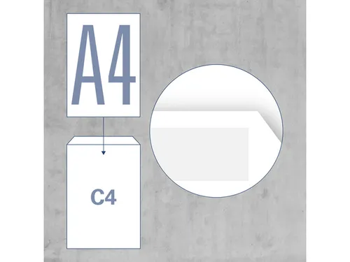Akte envelop Raadhuis 229x324mm C4 wit gegomd krimp a 10 stuks