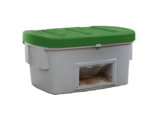 strooigoedbak,550l,HxBxD 748x1400x1070mm,PE,grijs,deksel groen - 1