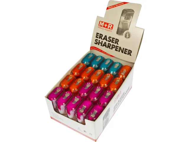 puntenslijper Möbius & Ruppert enkel met gum assorti kleuren display