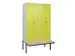 locker voor scheiding van kleding,HxBxD 2120x1200x815mm,4vak
