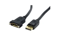 Panel Mount DisplayPort Kabel 1 Meter 4K x 2K DisplayPort 1.2