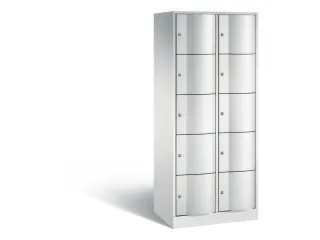 lockerkast cil.slot 1950x770x540mm 2x5 vakken RAL7035 front RAL7035 - 2